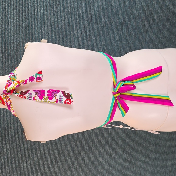 Trina Turk Bikini Top Hawaiian Garden Triangle Style - Picture 6 of 8